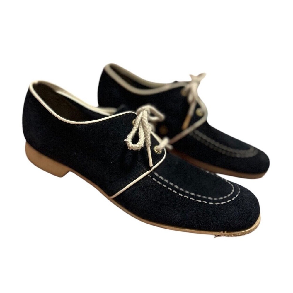 Classic Black Suede Lace-Up Men's Dress Shoes